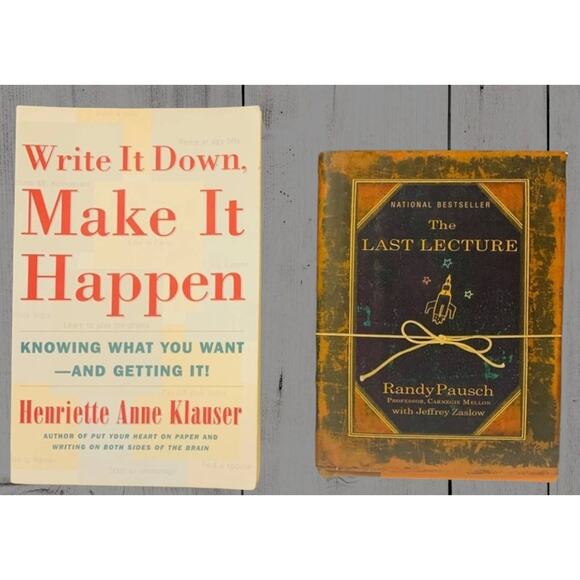 Bundle Write it Down Make it Happen The Last Lecture Grab Life by the B@lls Book - Picture 1 of 8